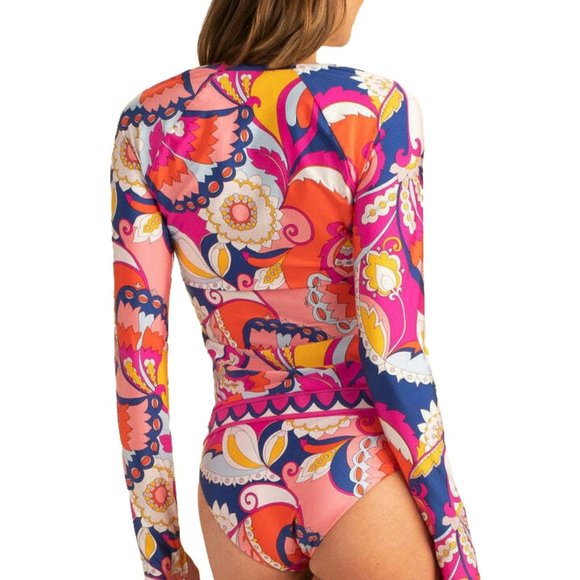 NWT Trina Turk Sevilla Rashguard Top & Bikini Bottom Set - Picture 3 of 7